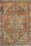 Fine VTG Zaure Rust/Green Rug, 6'8" x 9'8"