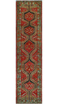 Fine VTG Thinker Red/Brown Runner, 3'1" x 12'6"