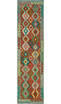 Sangat Saxon Red/Green Runner, 2'6" x 9'7"