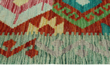 Sangat Saxon Red/Green Runner, 2'6" x 9'7"