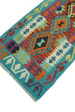 Sangat Useni Turquoise/Rust Runner, 2'6" x 9'3"