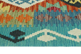 Sangat Useni Turquoise/Rust Runner, 2'6" x 9'3"