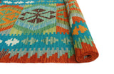 Sangat Minnie Turquoise/Red Runner, 2'8" x 9'8"