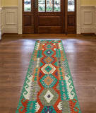 Sangat Walton Red/Green Runner, 2'10" x 9'3"