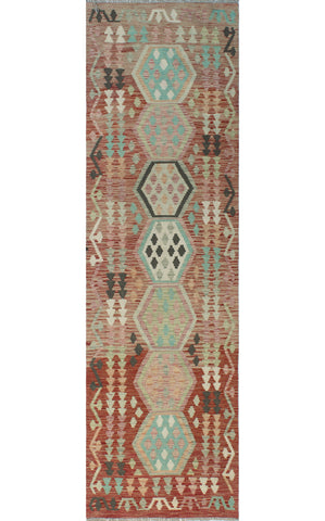 Sangat Ronna Red/Ivory Runner, 2'9" x 9'7"