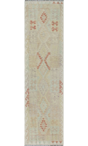 Sangat Meltem Rust/Ivory Runner, 2'7" x 9'11"