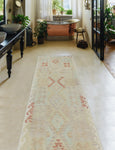 Sangat Meltem Rust/Ivory Runner, 2'7" x 9'11"