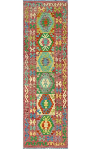 Sangat Shynar Red/Ivory Runner, 2'10" x 9'11"