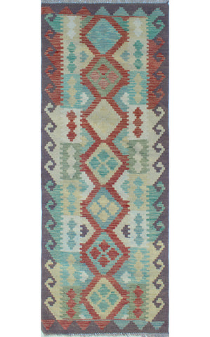 Sangat Zach Red/Ivory Runner, 2'7" x 7'1"