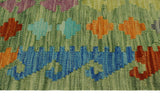 Sangat Dabir Green/Rust Runner, 2'8" x 6'1"