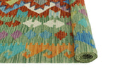 Sangat Dabir Green/Rust Runner, 2'8" x 6'1"