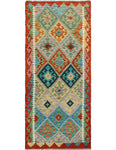 Sangat Majeed Red/Blue Runner, 2'8" x 6'6"