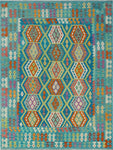 Sangat Udolph Blue/Red Rug, 6'9" x 9'4"