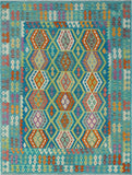 Sangat Udolph Blue/Red Rug, 6'9" x 9'4"