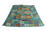 Sangat Udolph Blue/Red Rug, 6'9" x 9'4"