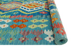 Sangat Udolph Blue/Red Rug, 6'9" x 9'4"