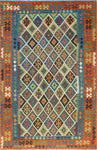 Sangat Moushgan Rust/Grey Rug, 6'6" x 9'10"