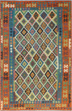 Sangat Moushgan Rust/Grey Rug, 6'6" x 9'10"