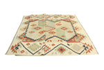 Sangat Ormazd Beige/Navy Rug, 6'5" x 10'0"