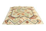 Sangat Ormazd Beige/Navy Rug, 6'5" x 10'0"