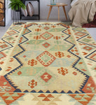 Sangat Ormazd Beige/Navy Rug, 6'5" x 10'0"