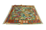 Sangat Nuro Green/Red Rug, 6'8" x 10'0"