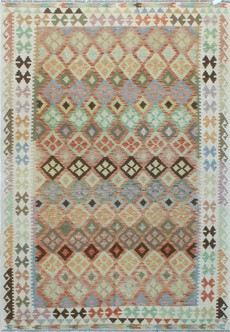 Sangat Meruert Rust/Ivory Rug, 6'6" x 9'8"