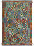 Sangat Orik Turquoise/Gold Rug, 6'6" x 9'7"