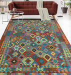 Sangat Orik Turquoise/Gold Rug, 6'6" x 9'7"