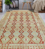 Sangat Zariah Red/Ivory Rug, 6'7" x 9'8"