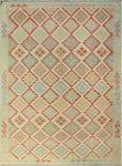 Sangat Lela Red/Ivory Rug, 6'6" x 9'7"