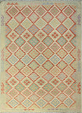 Sangat Lela Red/Ivory Rug, 6'6" x 9'7"