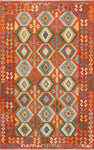 Sangat Malaya Red/Blue Rug, 6'3" x 9'9"