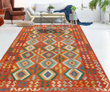 Sangat Malaya Red/Blue Rug, 6'3" x 9'9"