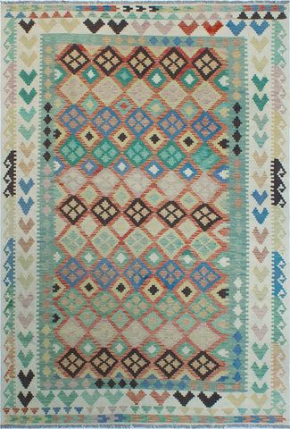 Sangat Lawerence Rust/Ivory Rug, 6'6" x 9'8"