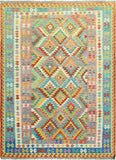 Sangat Larry Red/Green Rug, 6'11" x 10'3"