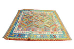 Sangat Larry Red/Green Rug, 6'11" x 10'3"