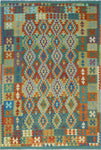 Sangat Monty Green/Rust Rug, 6'8" x 9'11"