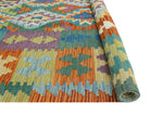 Sangat Monty Green/Rust Rug, 6'8" x 9'11"