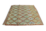 Sangat Oakley Rust/Beige Rug, 6'11" x 9'9"