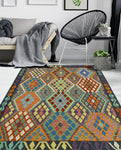 Sangat Oscar Black/Rust Rug, 5'0" x 6'10"