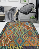 Sangat Oscar Black/Rust Rug, 5'0" x 6'10"