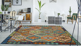 Sangat Oscar Black/Rust Rug, 5'0" x 6'10"