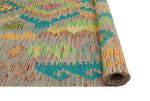 Sangat Serap Brown/Turquoise Rug, 4'10" x 6'5"