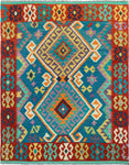 Sangat Tansholp Blue/Red Rug, 5'0" x 6'6"