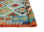 Sangat Tohirbek Red/Blue Rug, 3'11" x 5'7"