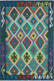 Sangat Mojeeb Blue/Green Rug, 3'10" x 5'10"