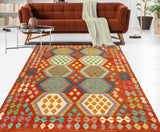 Sangat Omar Red/Ivory Rug, 5'8" x 7'11"