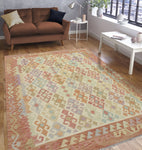 Sangat Nisar Beige/Rust Rug, 5'9" x 7'9"