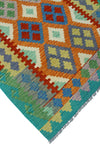 Sangat Lon Rust/Green Rug, 4'1" x 5'10"